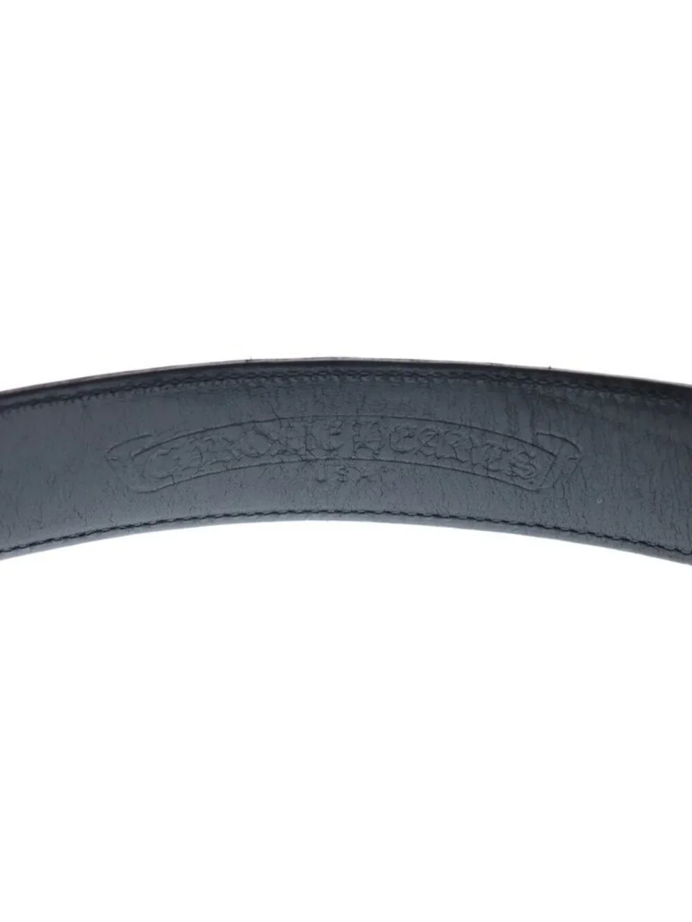 Chrome Hearts Blt Roller Buckle Leather Belt Silver